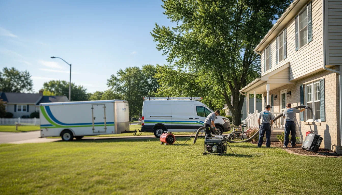 Flooded Basement Restoration And Cleanup With Repair in Smithton, IL near me
